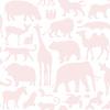 Dutch Wallcoverings FC Joy- dieren wit/roze - 72080