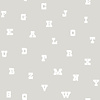 Dutch Wallcoverings FC Joy- letters grijs/wit - 72103