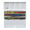 Rembrandt Professionele Aquarelverf Metalen Set - Napjes + Penseel - Algemene Kleurenselectie