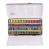 Rembrandt Professionele Aquarelverf Metalen Set - Napjes + Penseel - Algemene Kleurenselectie