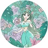 Komar Dots; Komar Home Behangcirkel Disney Princess - Aladdin - Jasmin Elegant MInt - DD1-004 Komar Dots; Komar Home Behangcirkel Disney Princess - Aladdin - Jasmin Elegant MInt - DD1-004