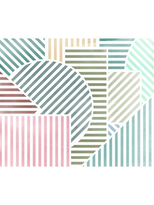 Komar Flair Fotobehang Jeux de Lignes Bonbon - FLX6-039 Komar Flair Fotobehang Jeux de Lignes Bonbon - FLX6-039