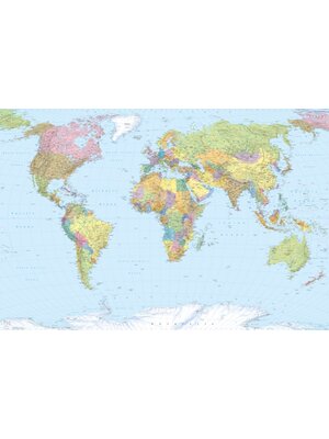 Komar Home; Komar Colours Fotobehang World Map - XXL4-038