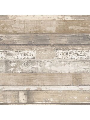 Noordwand Homestyle Behang met horizontale houten planken - FH37556