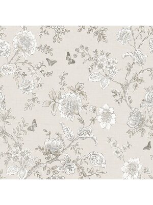 Noordwand Homestyle Behang met getekende bloemen en vlinders - FH37541 Noordwand Homestyle Behang met getekende bloemen en vlinders - FH37541