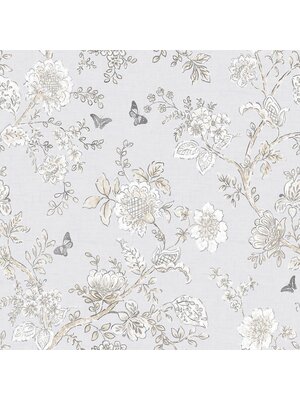 Noordwand Homestyle Behang met getekende bloemen en vlinders - FH37538 Noordwand Homestyle Behang met getekende bloemen en vlinders - FH37538