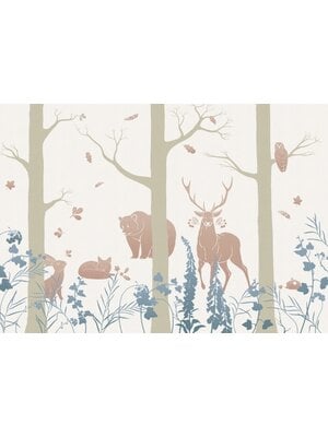 Noordwand Komar Ink Fotobehang Forest Animals - INX8-065 Noordwand Komar Ink Fotobehang Forest Animals - INX8-065