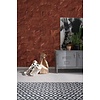 Noordwand Komar Ink Fotobehang Red Slate Tiles - INX8-078 Noordwand Komar Ink Fotobehang Red Slate Tiles - INX8-078