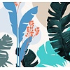 Noordwand Komar Ink Fotobehang Tropical Shapes - INX6-085 Noordwand Komar Ink Fotobehang Tropical Shapes - INX6-085