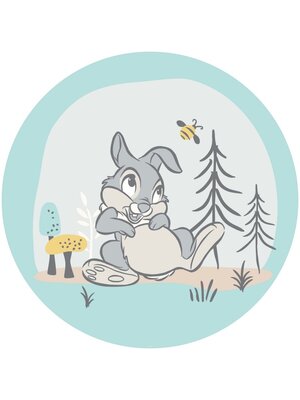 Komar Into Adventure; Komar Dots Behangcirkel Disney - Bambi - Thumper - DD1-044 Komar Into Adventure; Komar Dots Behangcirkel Disney - Bambi - Thumper - DD1-044