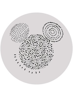 Komar Into Adventure; Komar Dots Behangcirkel Disney - Mickey Mouse - Stipple Art - DD1-040