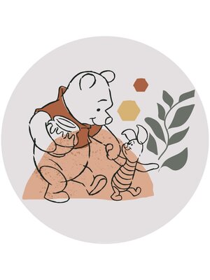 Komar Into Adventure; Komar Dots Behangcirkel Disney - Winnie the Pooh - Soulmate - DD1-036