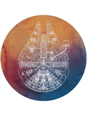 Komar Into Adventure; Komar Dots Behangcirkel Star Wars - Millennium Falcon - DD1-027 Komar Into Adventure; Komar Dots Behangcirkel Star Wars - Millennium Falcon - DD1-027