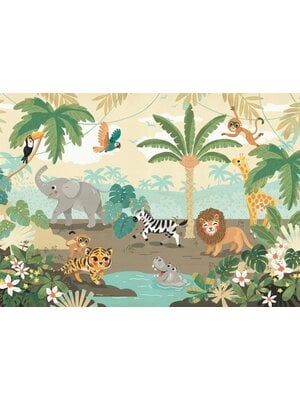 Komar Into Wonderland Fotobehang Baby Safari - IAX7-0054 Komar Into Wonderland Fotobehang Baby Safari - IAX7-0054