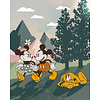 Komar Into Wonderland Fotobehang Disney - Mickey Mouse - Mickey & Minnie Embrace Nature - IADX4-102