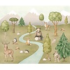 Komar Into Wonderland Fotobehang Neighbor-Wood Meetings - IAX6-0050