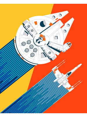 Komar Into Wonderland Fotobehang Star Wars Wingman Back to 70's - IADX4-093 Komar Into Wonderland Fotobehang Star Wars Wingman Back to 70's - IADX4-093