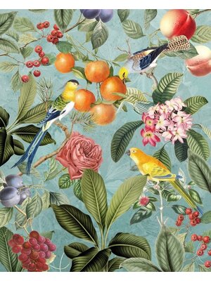 Komar Le Jardin Fotobehang Birds and Berries - LJX4-018 Komar Le Jardin Fotobehang Birds and Berries - LJX4-018