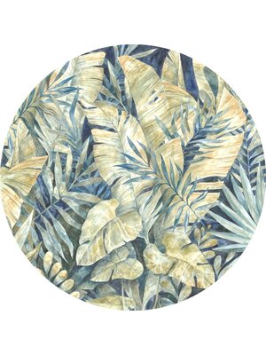 Komar Le Jardin; Komar Dots Behangcirkel Feuilles Tropicales - D1-090 Komar Le Jardin; Komar Dots Behangcirkel Feuilles Tropicales - D1-090