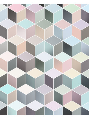 Noordwand Komar Pure Fotobehang Cubes Pastel - P027-VD2