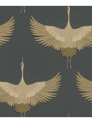 Kumano; The New Design Book Behang met kraanvogels - 34532 Kumano; The New Design Book Behang met kraanvogels - 34532
