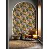 Leyla Behang met abstracte huizen en bomen - 81661