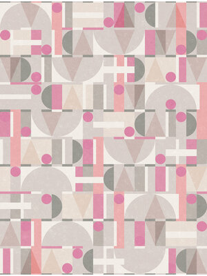 Leyla Behang met grafische print - 81644