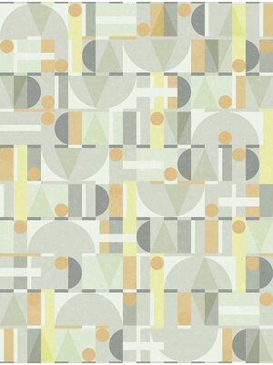 Leyla Behang met grafische print - 81646