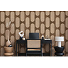 Leyla Behang met rotan en hout patroon - 81637