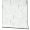 Loft Behang met 3D hexagon print - 34157