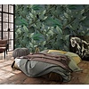 Loft Fotobehang met grote bladeren en monstera print - 34199 Loft Fotobehang met grote bladeren en monstera print - 34199