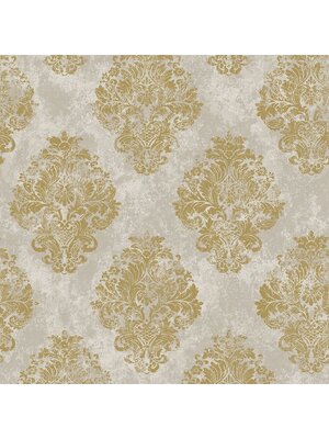 Lustre Behang met gouden ornamenten - W78228