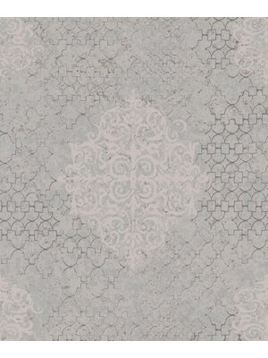 Lustre Behang met grote metallic ornamenten - CM2483 Lustre Behang met grote metallic ornamenten - CM2483