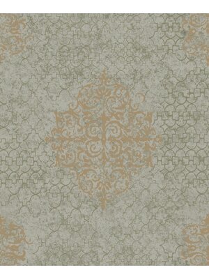 Lustre Behang met grote metallic ornamenten - CM2486
