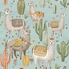 MiniMe Behang met alpaca's - 17115 MiniMe Behang met alpaca's - 17115