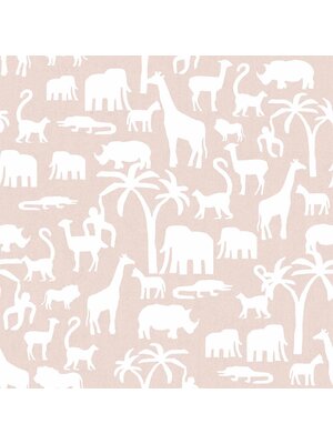 MiniMe Behang met silhouetten van jungle dieren - 17134