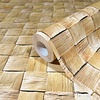 Noordwand Textura Behang met natuurlijk vlechtwerk - 1545739