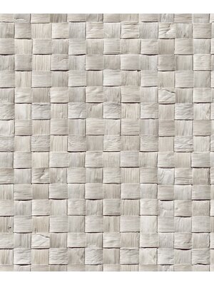 Noordwand Textura Behang met natuurlijk vlechtwerk - 1545741