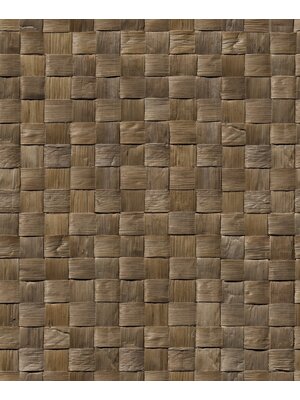 Noordwand Textura Behang met natuurlijk vlechtwerk - 1545742