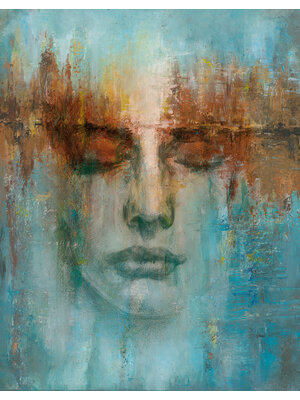 Ritus Fotobehang abstracte geschilderde vrouw - 35498