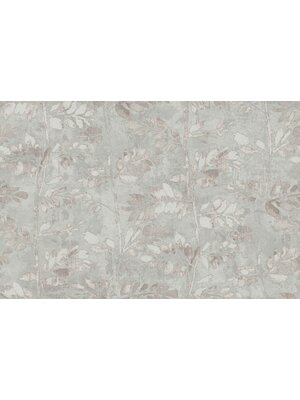 Terra Behang met bladerenprint - 43801