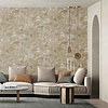 Terra Behang met bladerenprint - 43803