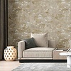 Terra Behang met bladerenprint - 43803