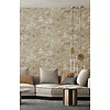 Terra Behang met bladerenprint - 43803