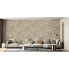 Terra Behang met bladerenprint - 43803