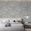 Terra Behang met bladerenprint - 43806