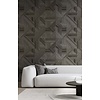 Terra Behang met grafische facet streepstructuur - 43849
