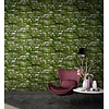 Noordwand Textura Behang stenen muur met mos - 1545731