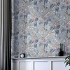 Thema Behang met bladeren en bloemen - 28856