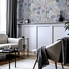 Thema Behang met bladeren en bloemen - 28856